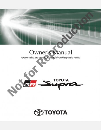 toyota supra 2019-2020 owners manual 